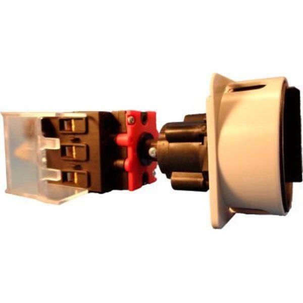 Springer Controls Co Springer Controls/MERZ ML2-063-DB3, 63A, 3-Pole, Disconnect Switch, Blk/Grey, Din-Mount, Coupling, Lockable ML2-063-DB3